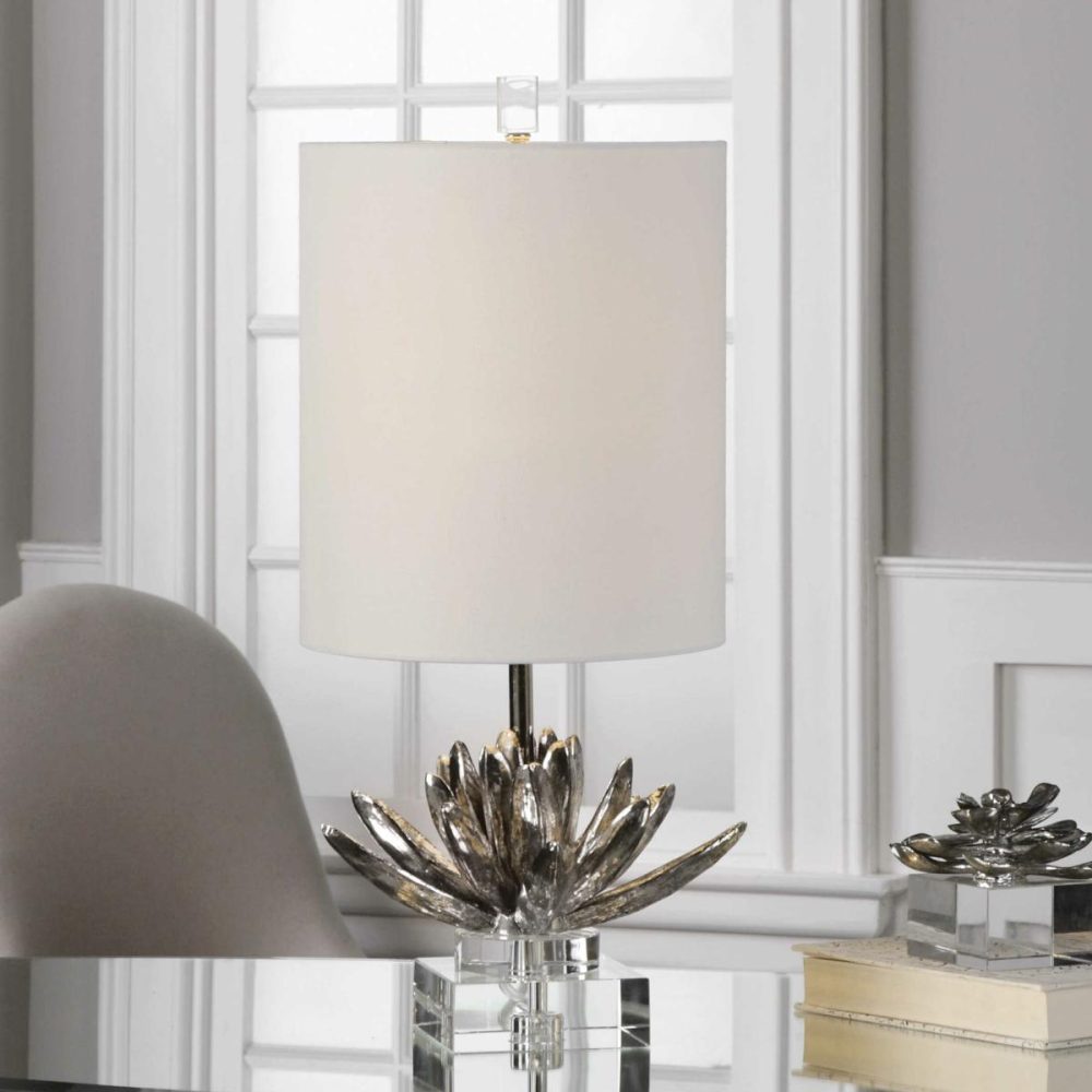 Accent |  Silver Lotus Accent Lamp