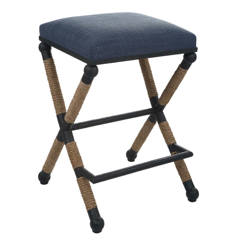 Barstools-Counter Stools |  Firth Counter Stool, Navy