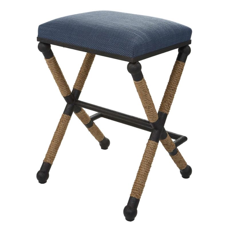 Barstools-Counter Stools |  Firth Counter Stool, Navy