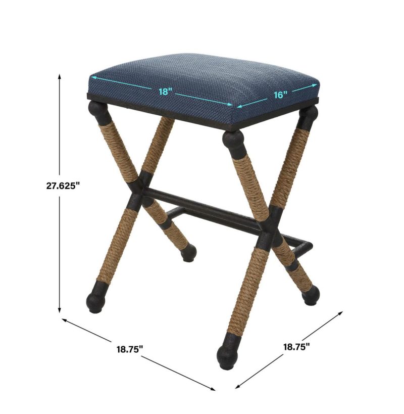 Barstools-Counter Stools |  Firth Counter Stool, Navy