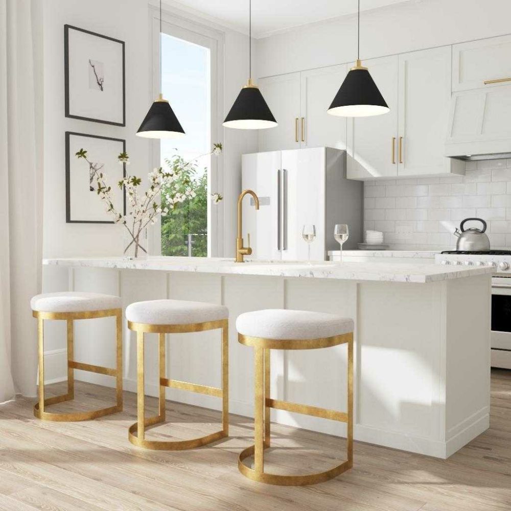 Barstools-Counter Stools |  Ivanna Counter Stool, Gold