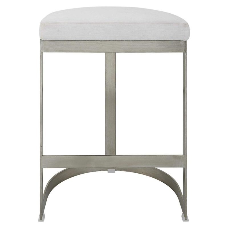 Barstools-Counter Stools |  Ivanna Counter Stool, Silver