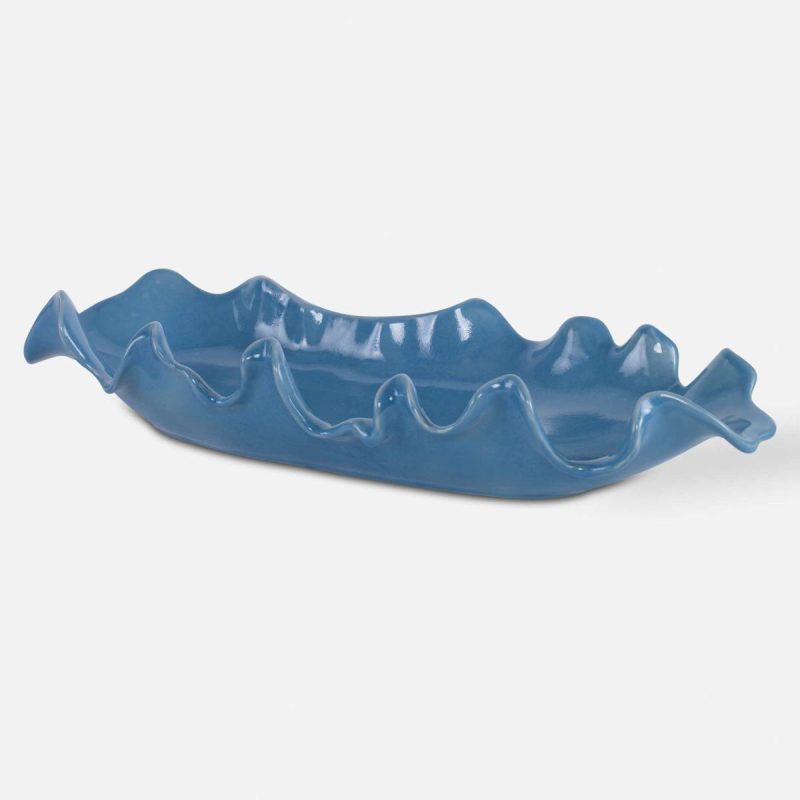 Bowls-Trays |  Ruffled Feathers Bowl, Blue