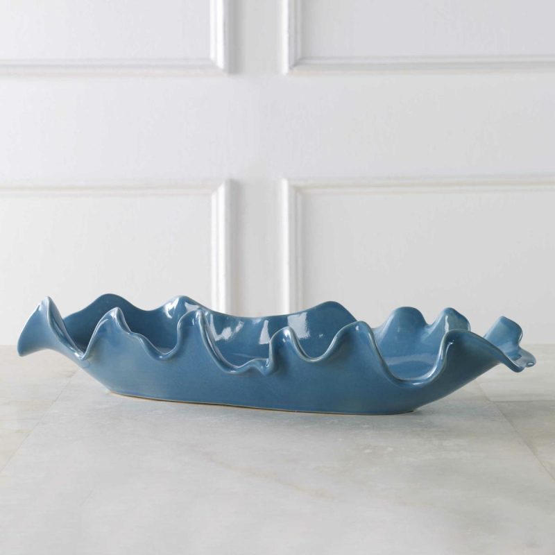 Bowls-Trays |  Ruffled Feathers Bowl, Blue