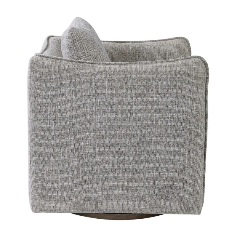 Chairs-Sofas |  Corben Swivel Chair, Stone