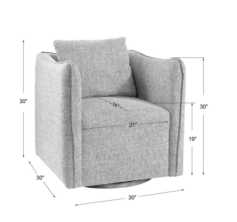 Chairs-Sofas |  Corben Swivel Chair, Stone