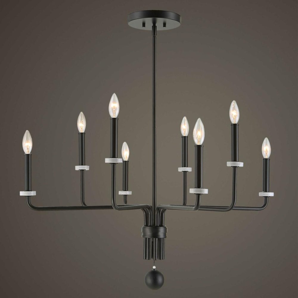 Chandeliers |  Ebony Elegance, 8 Lt Chandelier