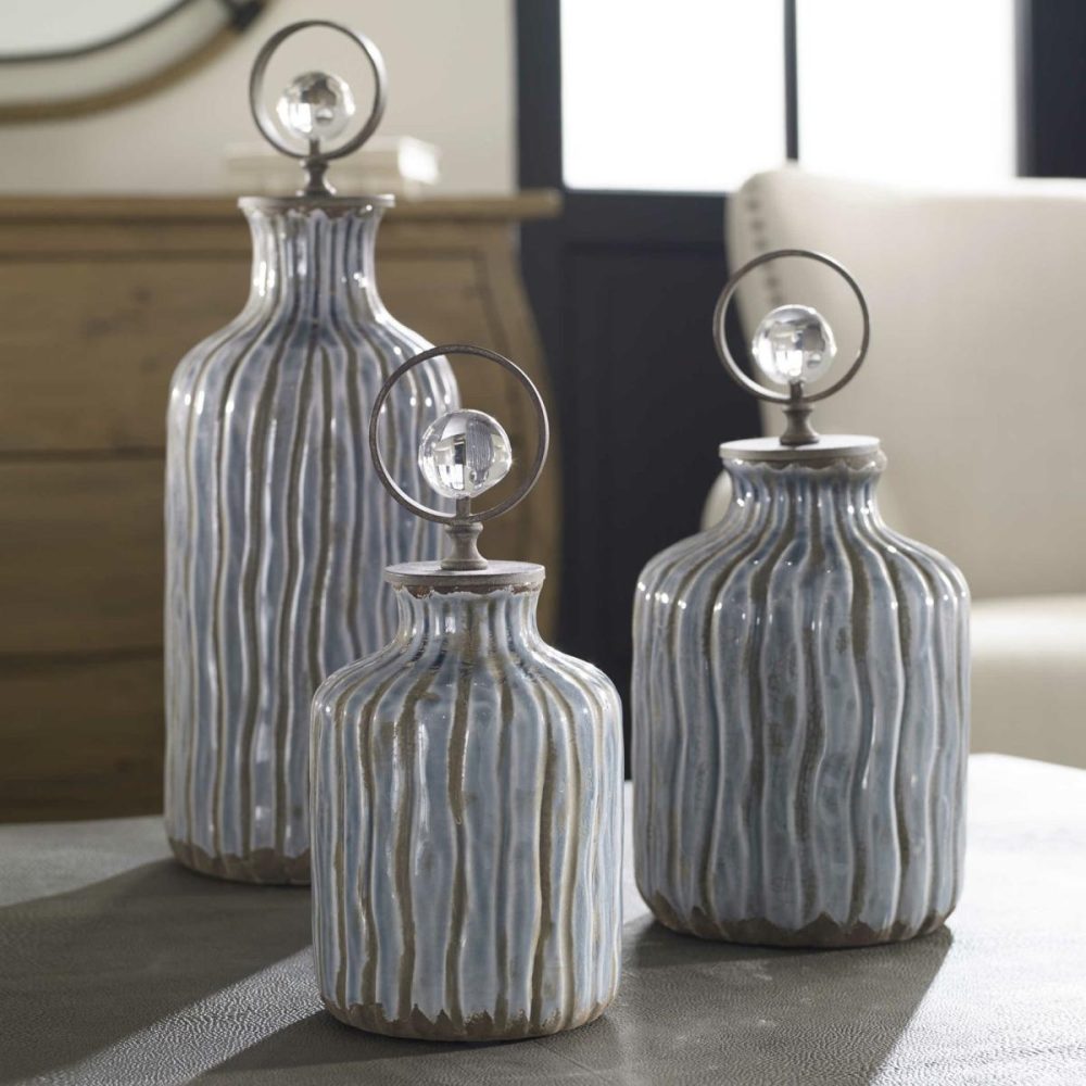 Decorative Bottles-Canisters |  Mathias Bottles, S/3