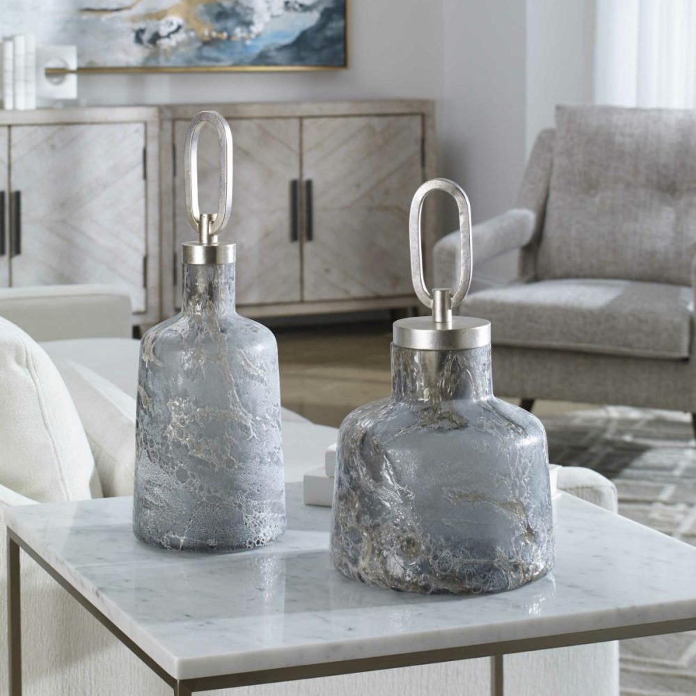 Decorative Bottles-Canisters |  Storm Bottles, S/2