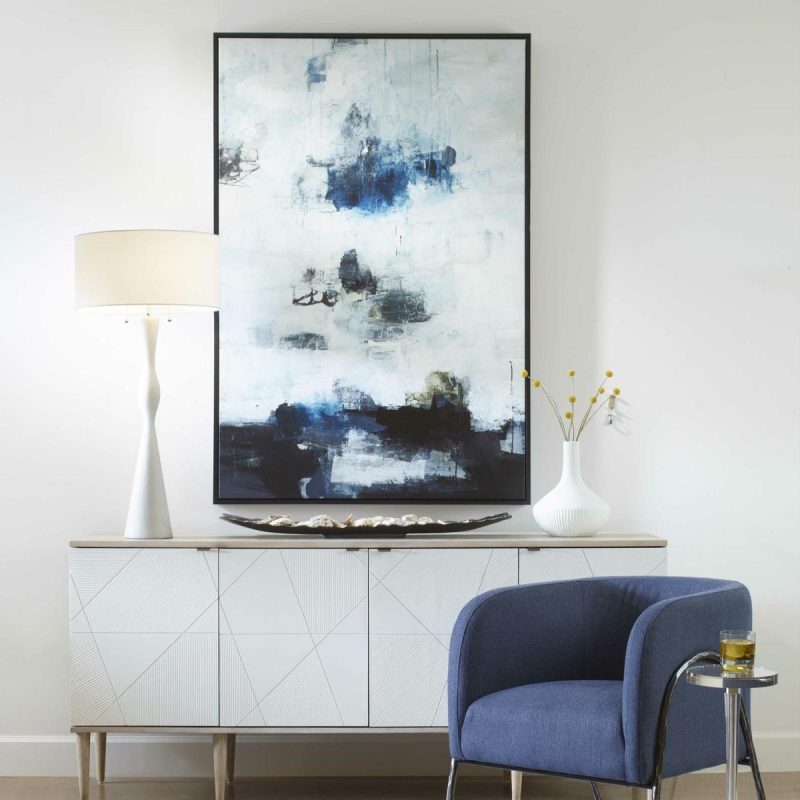 Framed Canvases |  Black And Blue Framed Canvas