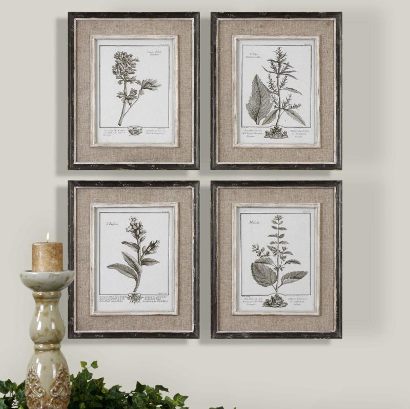 Framed Prints |  Casual Grey Study Framed Prints, S/4