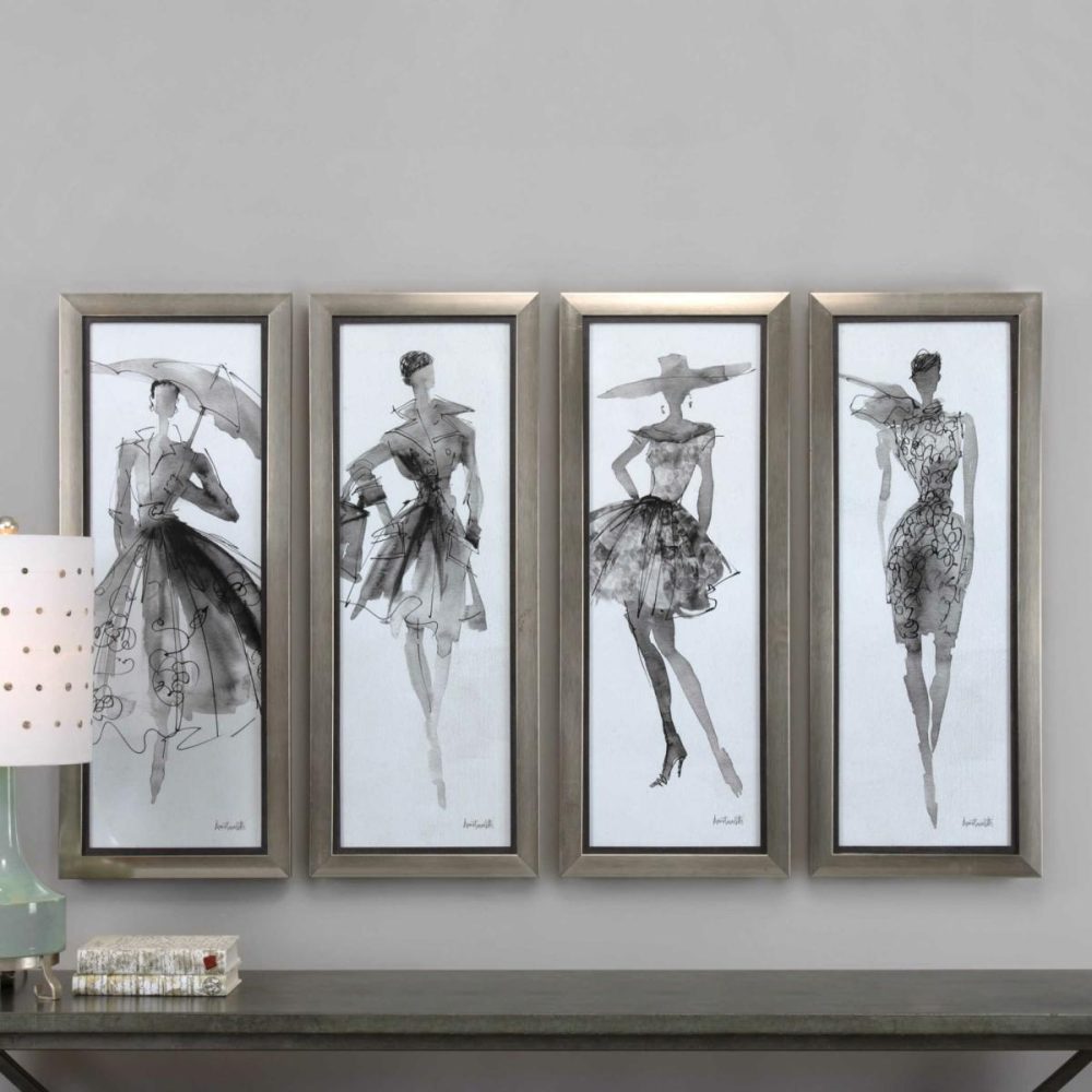 Framed Prints |  Fashion Sketchbook Framed Prints, S/4