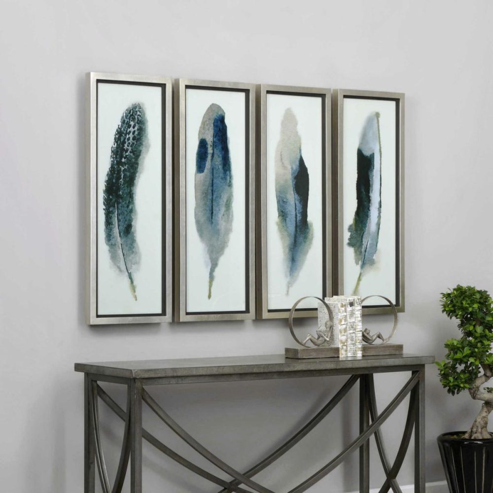 Framed Prints |  Feathered Beauty Framed Prints, S/4