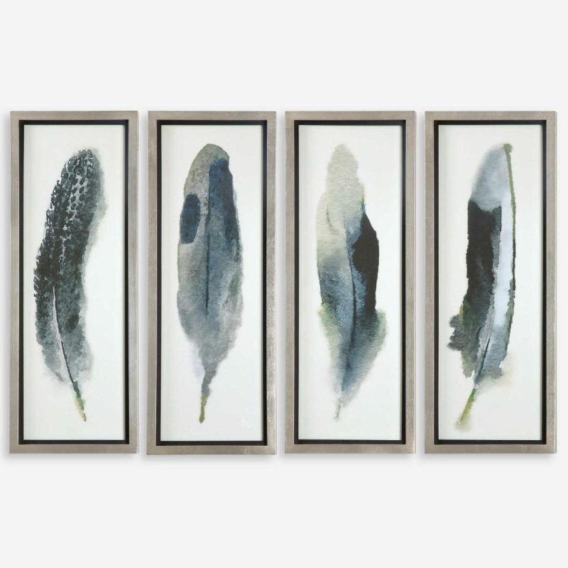 Framed Prints |  Feathered Beauty Framed Prints, S/4