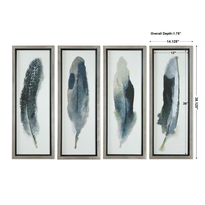 Framed Prints |  Feathered Beauty Framed Prints, S/4