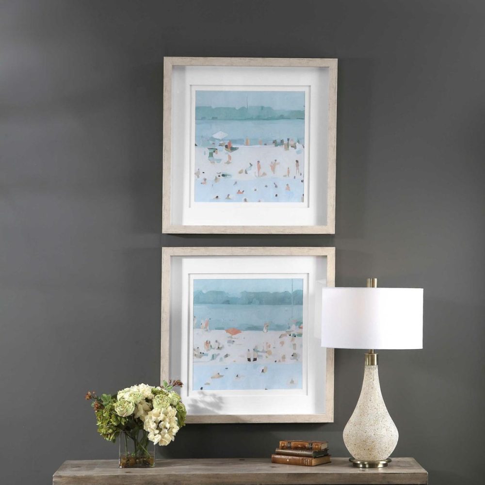 Framed Prints |  Sea Glass Sandbar Framed Prints, S/2