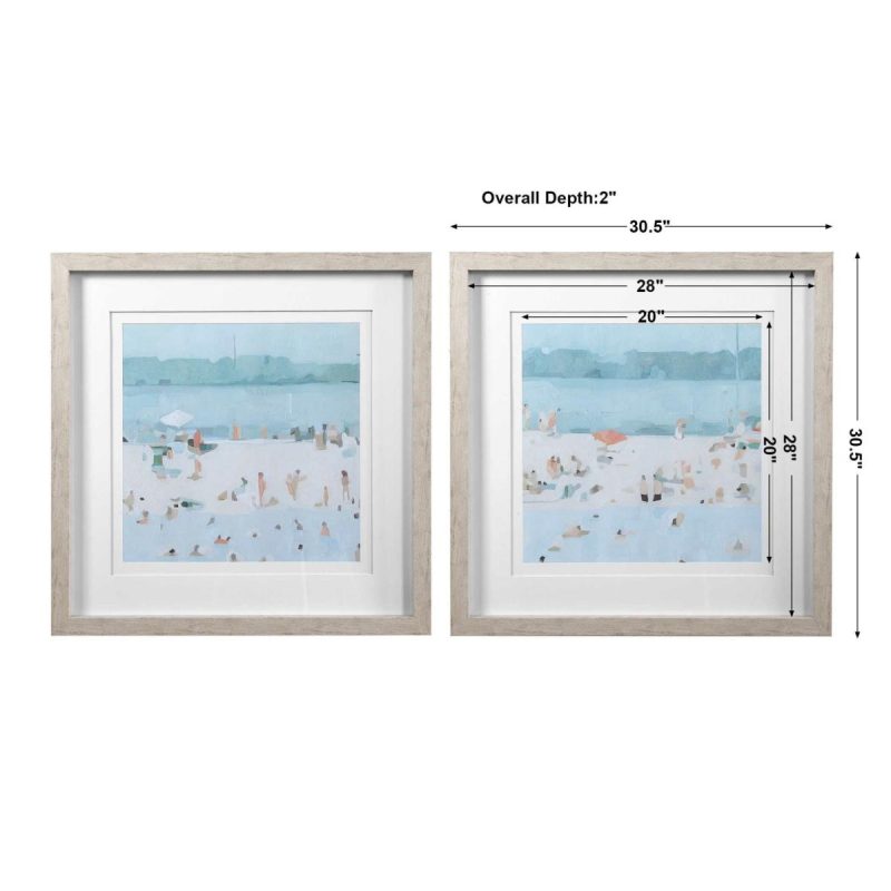 Framed Prints |  Sea Glass Sandbar Framed Prints, S/2