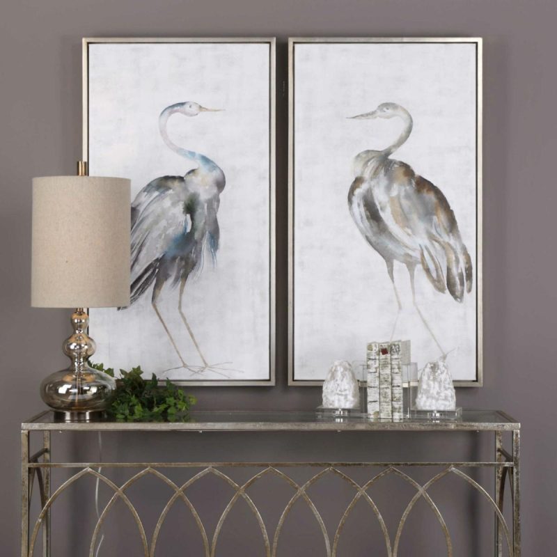 Hand Painted |  Summer Birds Hand Painted Canvases, S/2