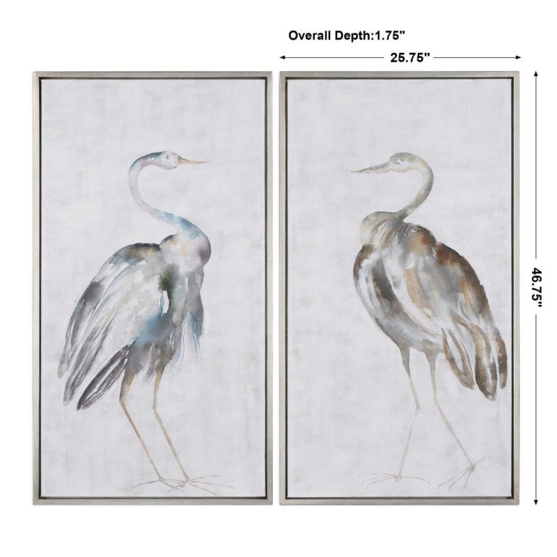 Hand Painted |  Summer Birds Hand Painted Canvases, S/2