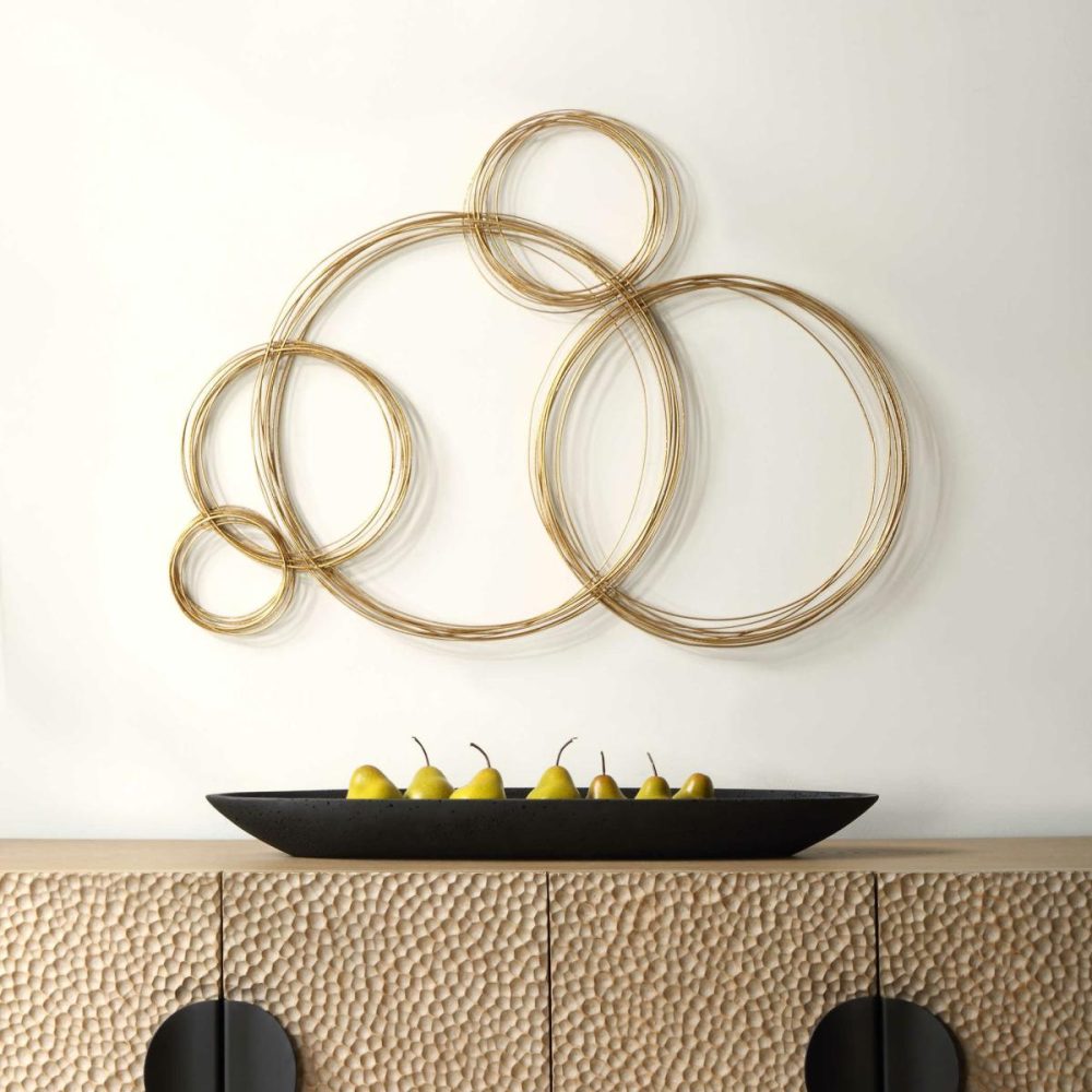 Metal Wall Decor |  Golden Bubbles Metal Wall Decor