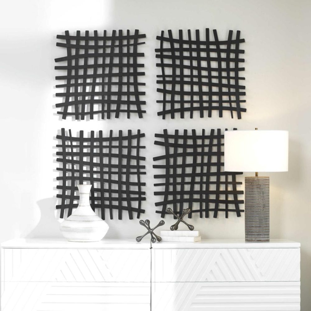 Metal Wall Decor |  Gridlines Metal Wall Decor, Black