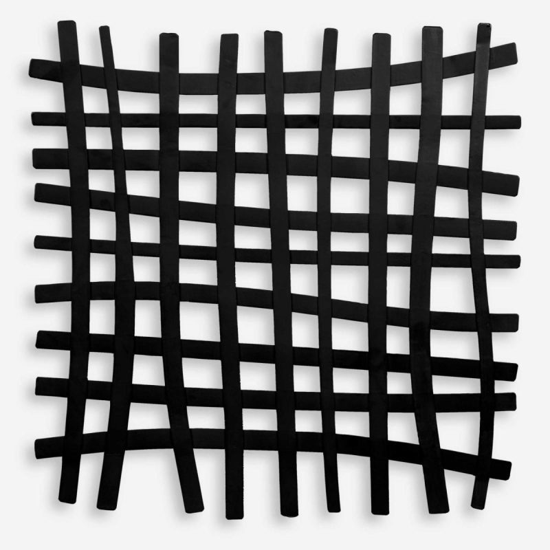 Metal Wall Decor |  Gridlines Metal Wall Decor, Black