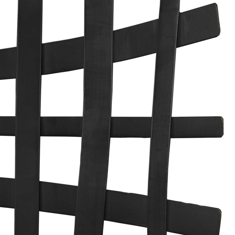 Metal Wall Decor |  Gridlines Metal Wall Decor, Black