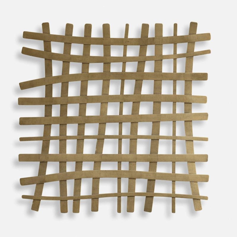 Metal Wall Decor |  Gridlines Metal Wall Decor, Gold