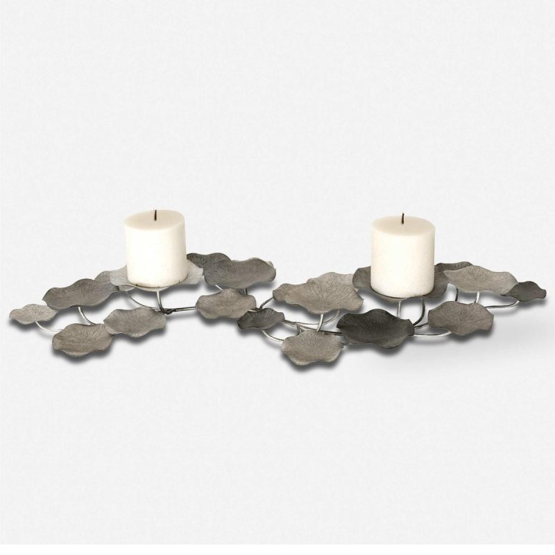 Metal Wall Decor |  Lying Lotus Candleholder