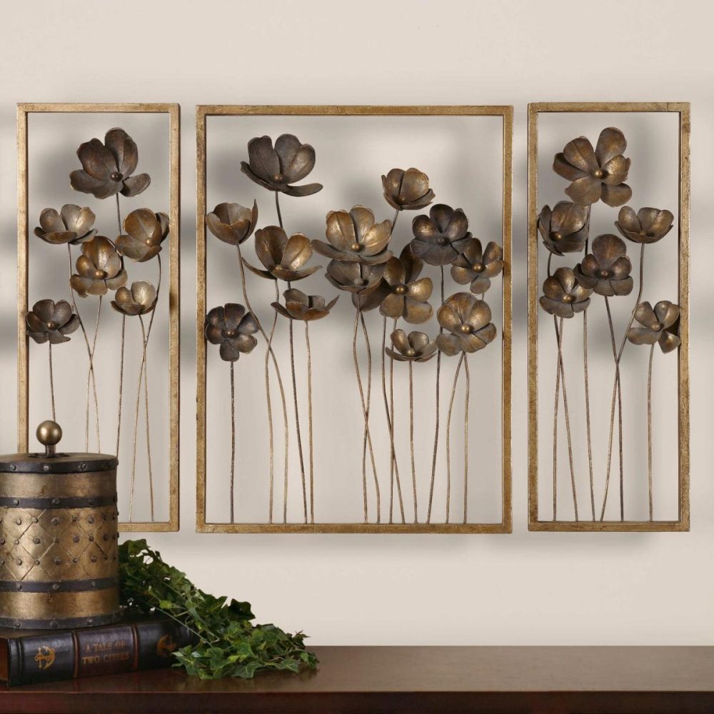 Metal Wall Decor |  Metal Tulips Wall Decor, S/3