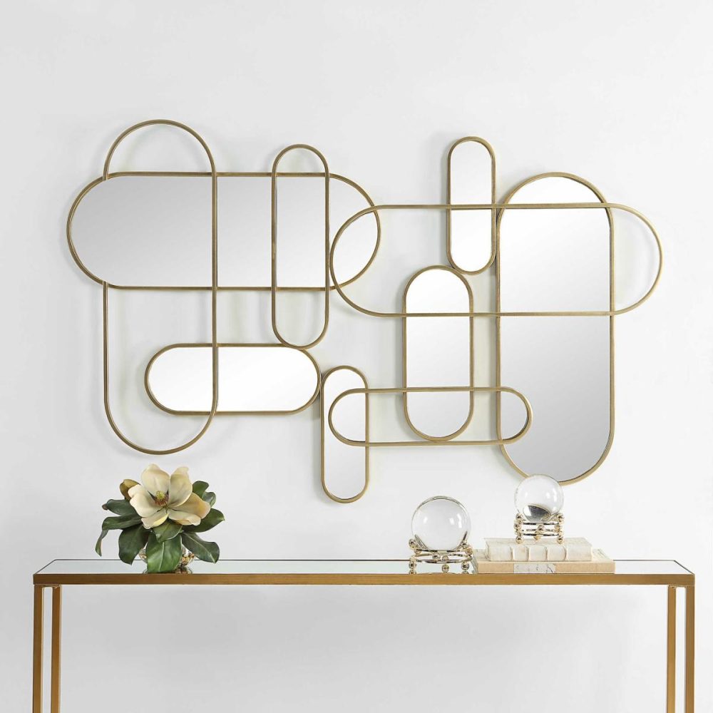 Metal Wall Decor |  On Track Mirrored Wall Decor