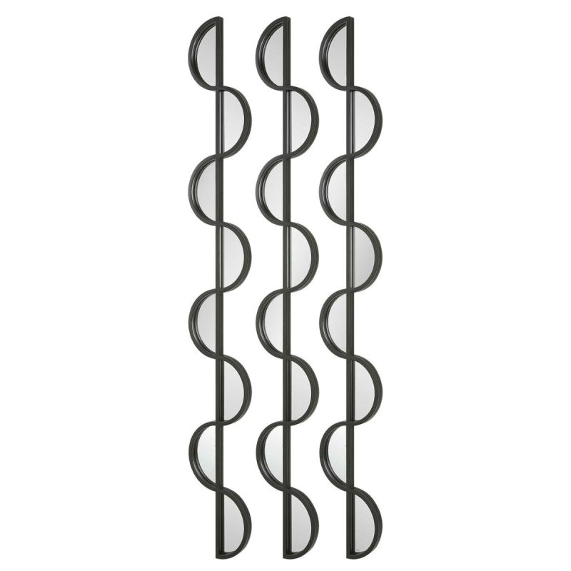 Metal Wall Decor |  Wisp Mirrored Wall Decor, S/3