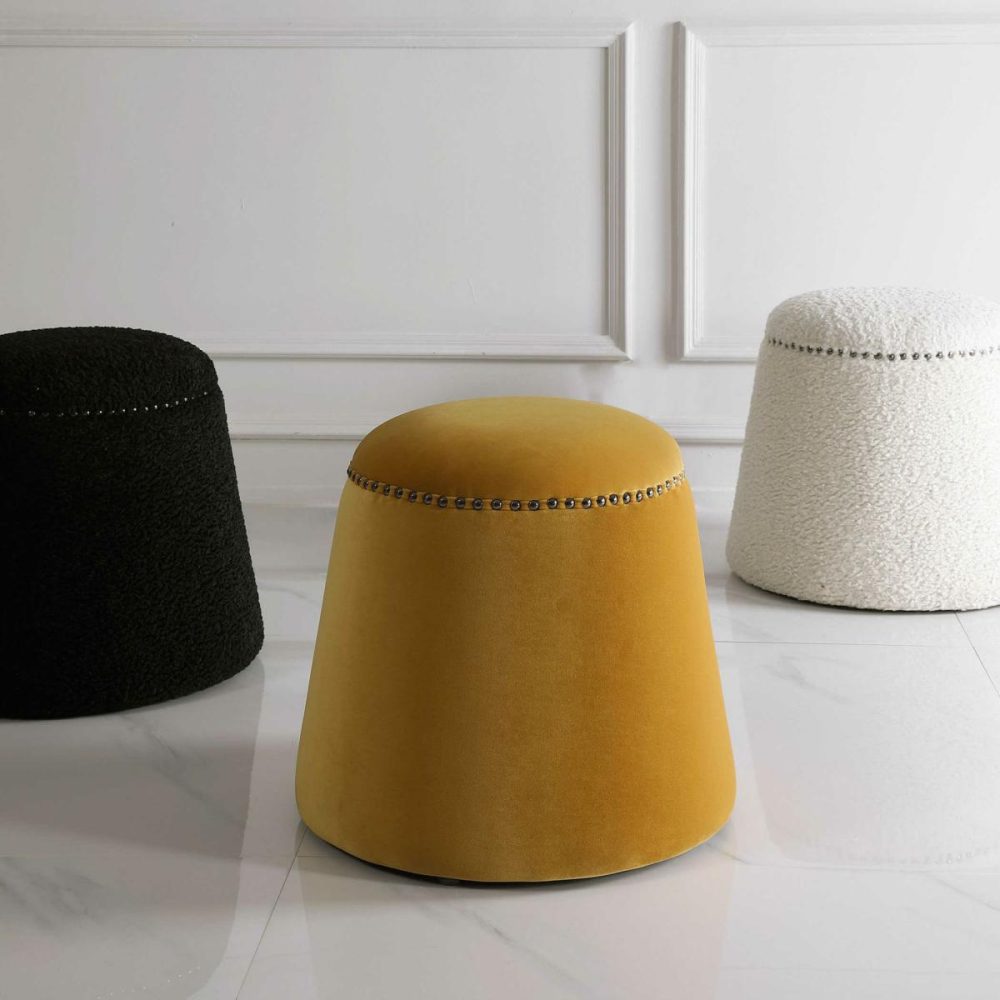 Ottomans-Benches |  Gumdrop Ottoman, Mustard