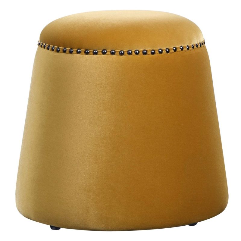 Ottomans-Benches |  Gumdrop Ottoman, Mustard