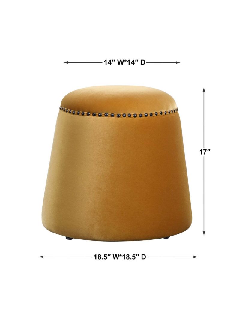 Ottomans-Benches |  Gumdrop Ottoman, Mustard