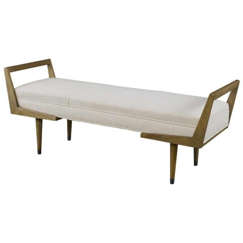 Ottomans-Benches |  Waylon Bench, Ivory