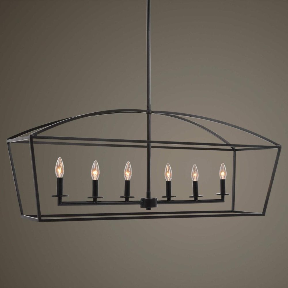 Pendants-Mini Pendants |  Clayton, 6 Lt Linear Chandelier