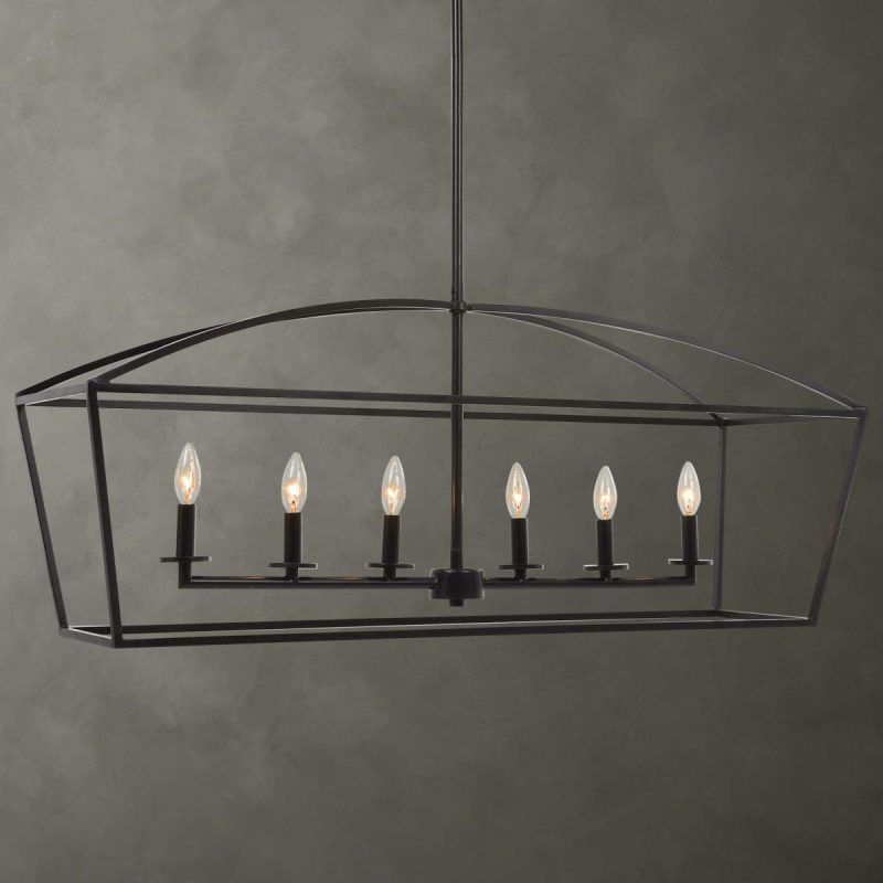 Pendants-Mini Pendants |  Clayton, 6 Lt Linear Chandelier