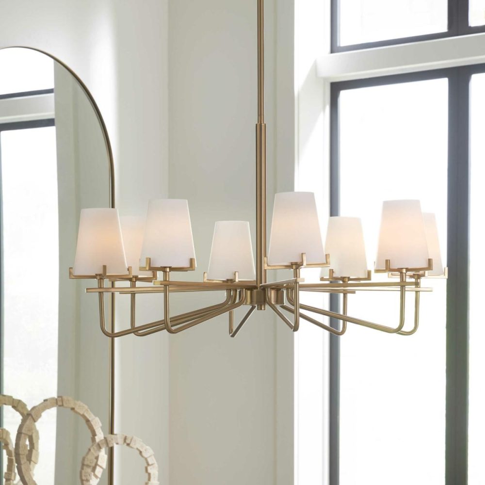 Pendants-Mini Pendants |  Lassen, 8 Lt Chandelier