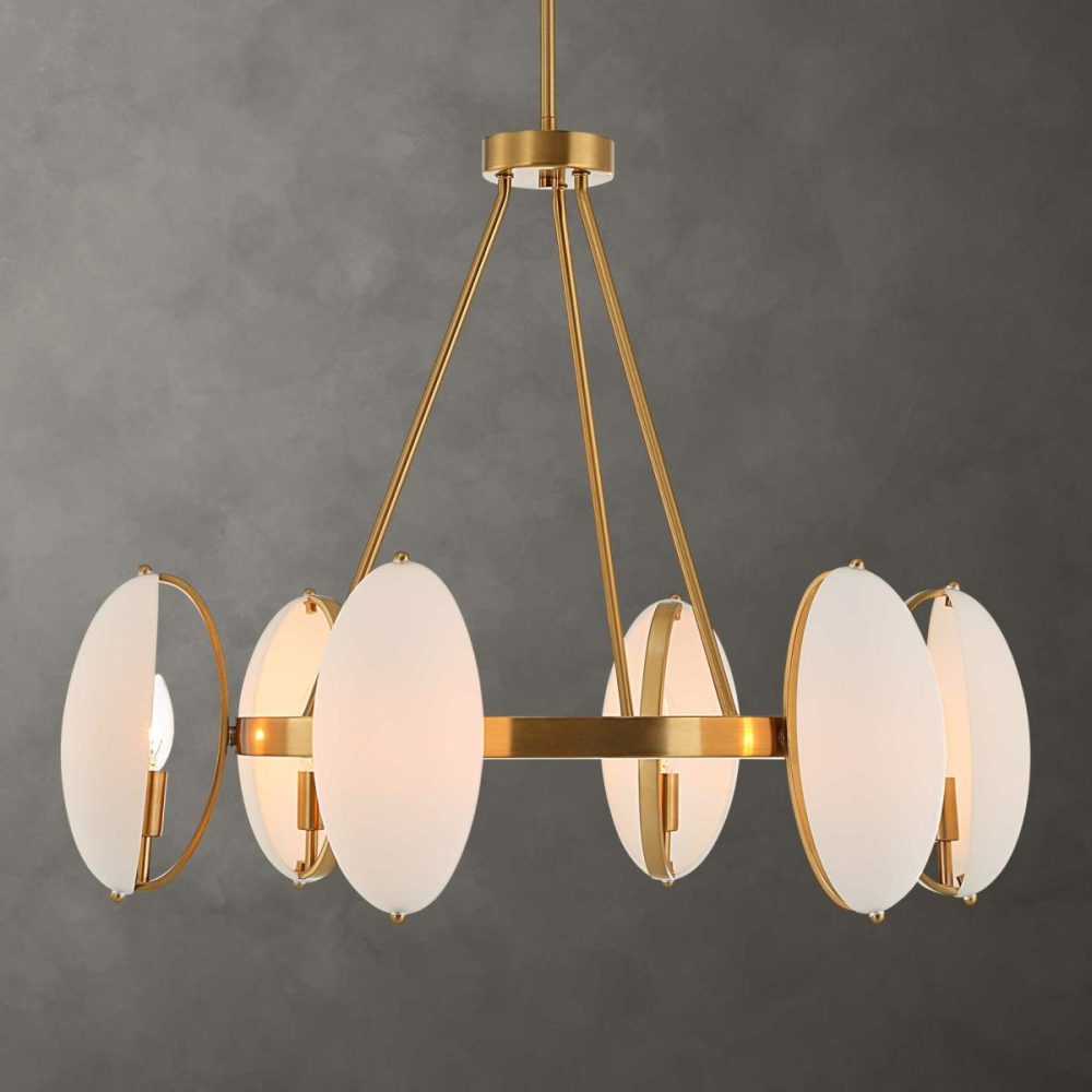 Pendants-Mini Pendants |  Oviform, 6 Lt Chandelier