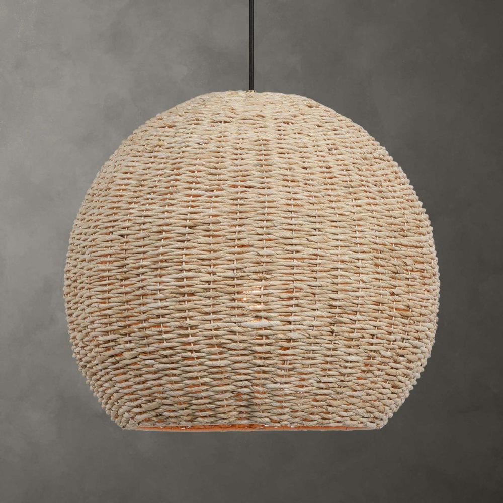 Pendants-Mini Pendants |  Seagrass Dome, 1 Lt Pendant