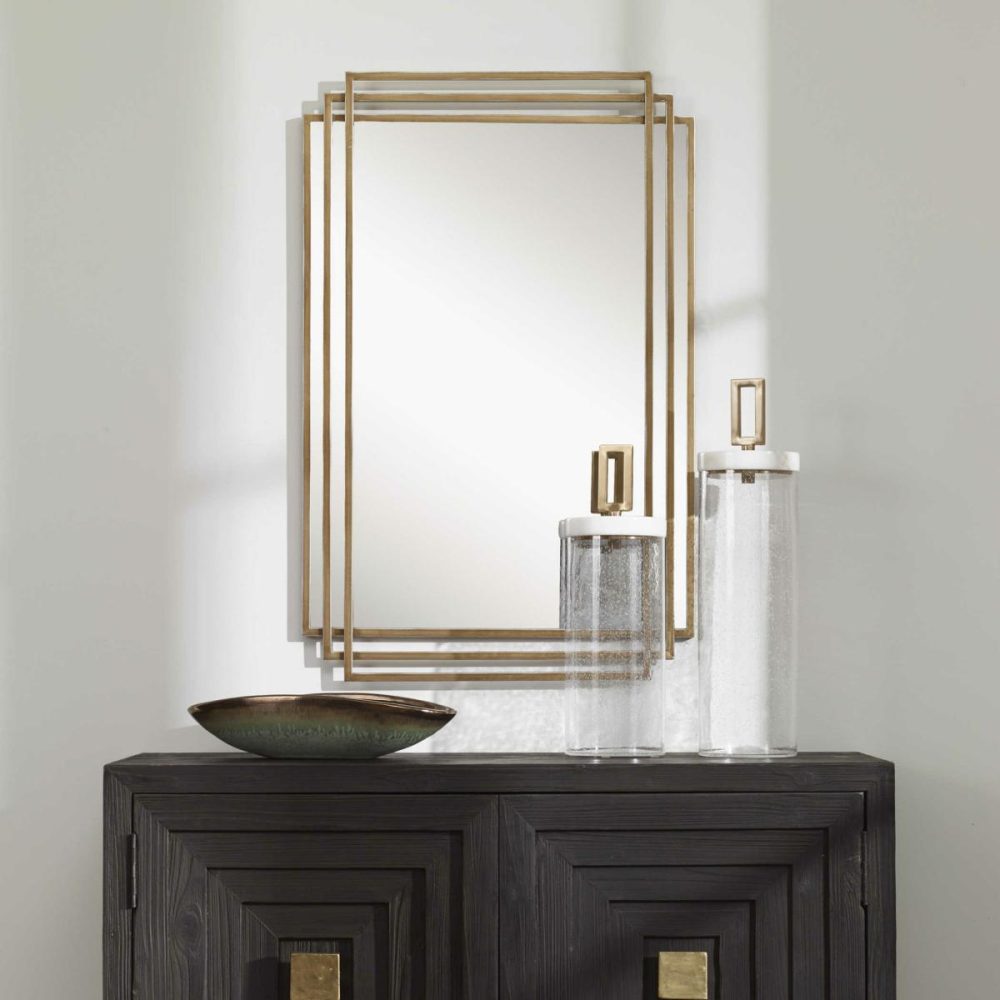 Rectangular |  Amherst Mirror, Gold