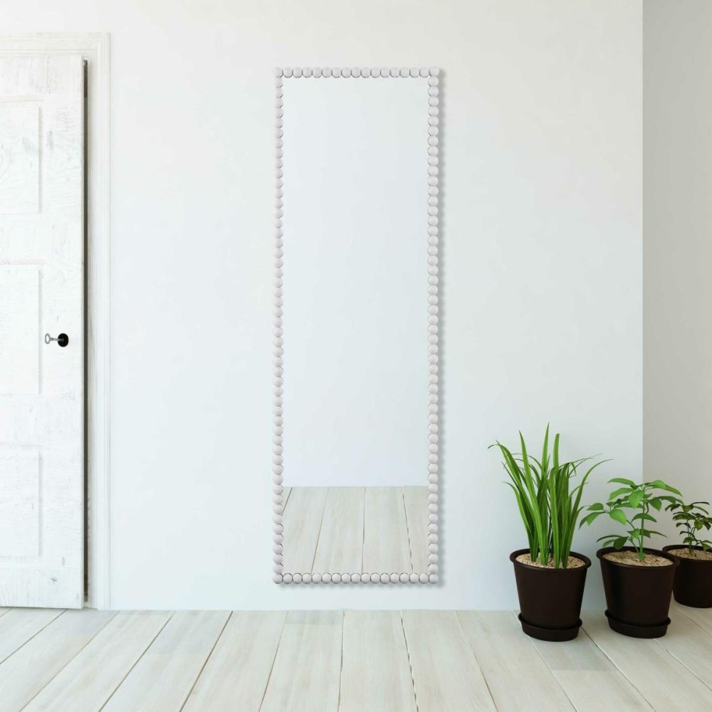 Rectangular |  Serna Tall Mirror, White