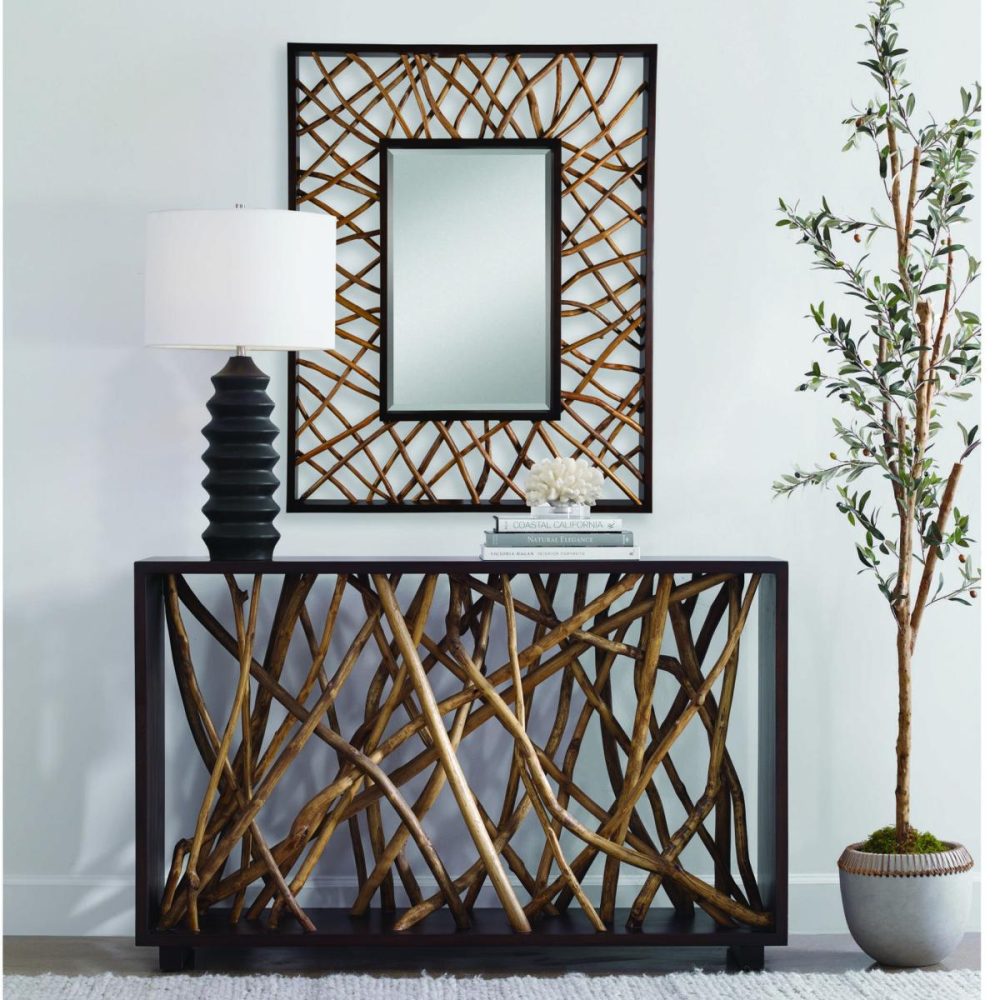 Rectangular |  Teak Maze Rectangle Mirror