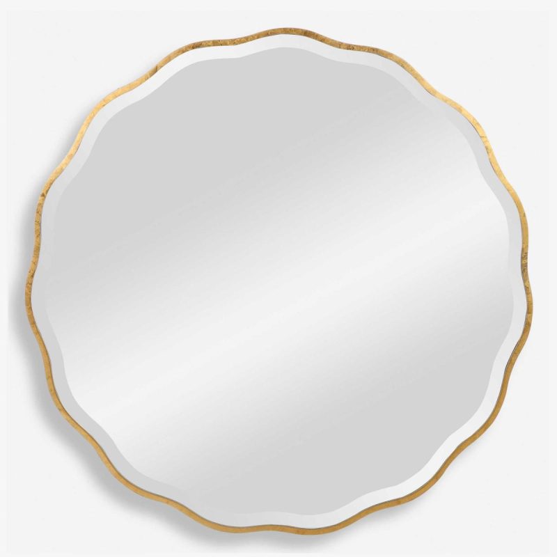 Round |  Aneta Round Mirror, Gold