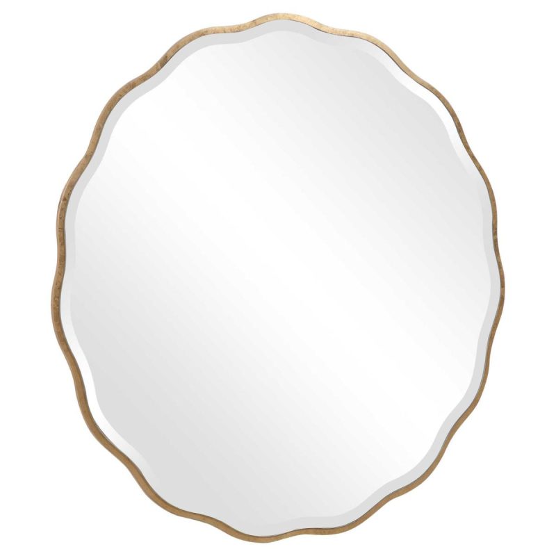 Round |  Aneta Round Mirror, Gold