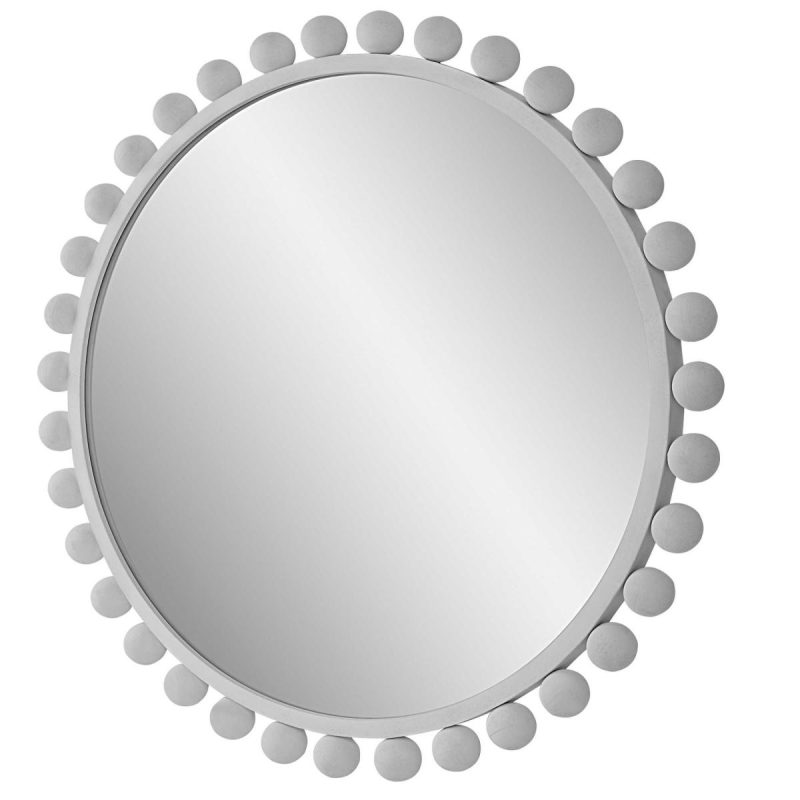 Round |  Cyra Round Mirror, White