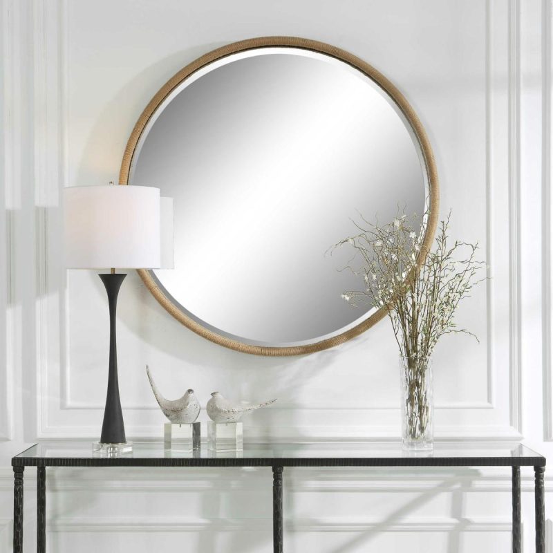 Round |  Ranchero Round Mirror, Natural