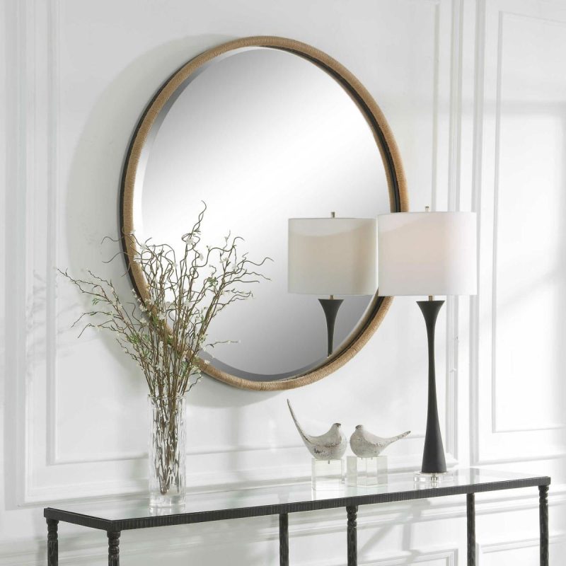 Round |  Ranchero Round Mirror, Natural