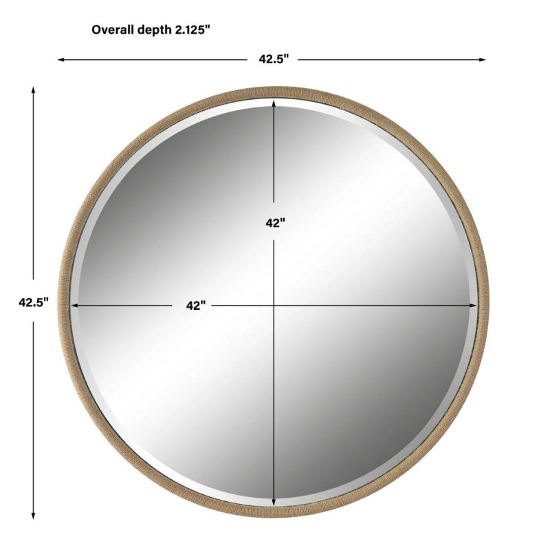 Round |  Ranchero Round Mirror, Natural